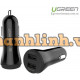 Bộ sạc nhanhDual USB model CD114 đen Ugreen 20757