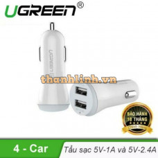 Bộ sạc nhanhDual USB model CD114 trắng Ugreen 20758