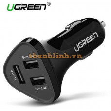 Bộ sạc xe hơi 29W 3 Port USB model CD124 đen Ugreen 40284