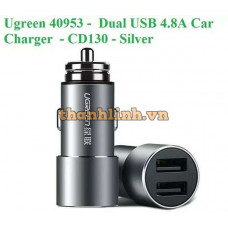 Bộ sạc xe hơi Dual USB 4 8A model CD130 bạc Ugreen 40953