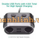 Bộ sạc xe hơi 1A+2*2 4A 3 Ports CD131 đen Ugreen 30516