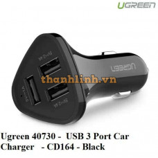 Bộ sạc xe hơi USB 3 Port model CD164 đen Ugreen 40730