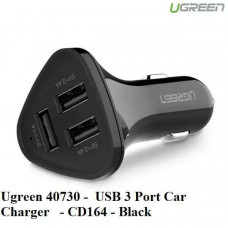 Bộ sạc xe hơi USB 3 Port model CD164 đen Ugreen 40730