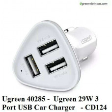Bộ sạc xe hơi USB 3 Port model CD164 trắng Ugreen 40731