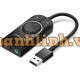Card Sound USB 2.0 có điều khiển volume hỗ trợ Mic&Loa chính hãng Ugreen 40964 cao cấp