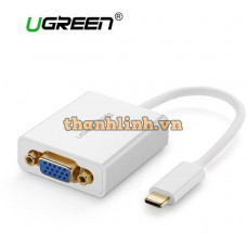 Bộ chuyển đổi USB-C ra VGA model CM140 trắng 10CM Ugreen 50511