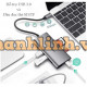 Bộ chuyển đổi USB-C ra 3 x USB3 0+ HDMI +RJ45+SD và TF model CM147 xám Ugreen 50539
