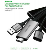 Cáp HDMI cho điện thoại, máy tính bảng cổng lightning, USB type-C... chính hãng Ugreen 50291 cao cấp