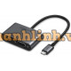 Bộ chuyển đổi vỏ nhôm USB-C ra HDMI +VGA model CM162 đen 10CM Ugreen 50318