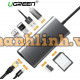 Thiết bị mở rộng USB type-C to HDMI/VGA/ Hub USB 3.0/ SD/TF/Lan Gigabit Ugreen 40873 Chính hãng