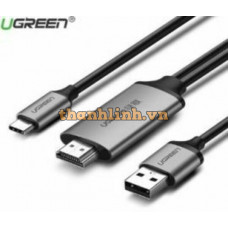 Cáp với USB Power Chuyển Type-C ra HDMI model CM183 Ugreen 50544