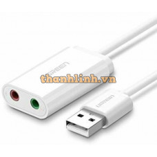 7 1 Channel USB Sound xe hơi d model CM190 xám Ugreen 50711