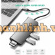 Bộ chuyển đổi với PD Type-C ra SD+TF+3 USB3 0 port model CM195 XAM 15cm Ugreen 50598