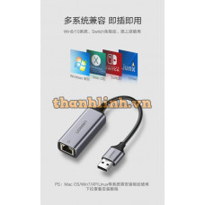 Bộ chuyển đổi USB 3 0 Gigabit Ethernet CM209 đen Ugreen 50922