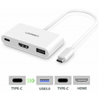 Hub OTG đa năng USB 2.0 model CR101 trắng Ugreen 20237