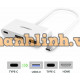 Hub OTG đa năng USB 2.0 model CR101 trắng Ugreen 20237