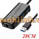 NEW USB 3.0 Combo Hub 3port kèm cổng Lan model CR103 đen Ugreen 20266