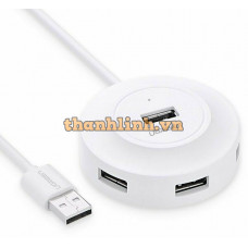 Bộ chuyển đổi Hub với Type-C 4 ports USB 2.0 model CR106 đen 0,5M 0 Ugreen 40961