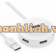 Bộ chuyển đổi Hub với Type-C 4 ports USB 2.0 model CR106 trắng 0,5M USB A đực , USB-C đực ra 4 x USB A cái USB 2.0 Ugreen 40962