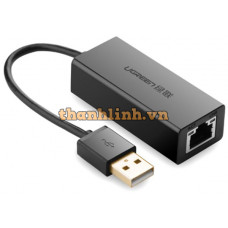 Cáp USB to Lan 10/100 Mbps Ethernet Adapter có OTG chính hãng Ugreen 30219 - CR110