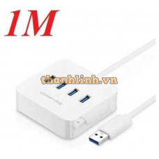 Bộ chia USB 3.0 ra 4 cổng hỗ trợ nguồn DC 5V/2A dài 50cm chính hãng Ugreen 30201 cao cấp