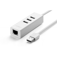 Hub USB ra RJ45 với USB 2.0 model CR129 trắng Ugreen 30299