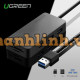 Đồ đọc thẻ Port USB 3.0 Hub với 3 model CR132 đen 1M Ugreen 30413