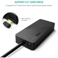 Bộ chuyển đổi Port USB 3.0 Hub với External Stereo Sound 3 model đen 30CM Ugreen 30420