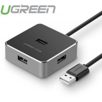 Hub 4 Port USB 2.0 tốc độ cao đen 50CM Ugreen 30422