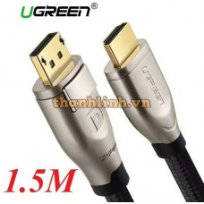 Cáp Displayport to HDMI 2.0 dài 1,5m hỗ trợ 3D 4K/60Hz chính hãng Ugreen 40433 cao cấp