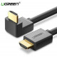 Cáp HD103 1.4 góc phải hướng lên HDMI model HD103 đen 1M Ugreen 10120