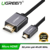 Cáp Micro HDMI ra HDMI 1.4 đồng Aluminum model đen 2M Ugreen 10119