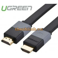 Cáp HDMI dẹt vỏ nhựa 1M trợ 3D 4K Ugreen 30108 Chính hãng