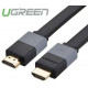 Cáp HDMI dẹt vỏ nhựa 1M trợ 3D 4K Ugreen 30108 Chính hãng