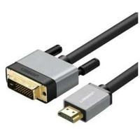 Cáp vỏ nhôm HDMI ra DVI ( 24+1 ) model đen 1M Ugreen 20885