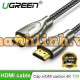 Cáp HDMI 2.0 Carbon 2m chuẩn 4K@60MHz Ugreen 50108 mạ vàng cao cấp