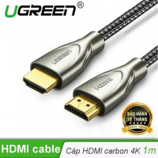 Cáp HDMI 2.0 Carbon 3m chuẩn 4K@60MHz Ugreen 50109 mạ vàng cao cấp