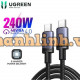 Cáp Sạc Nhanh USB Type C 3.1 PD240W Ugreen L532, Tích hợp Chip Emaker, dài từ 1 đến 3 mét