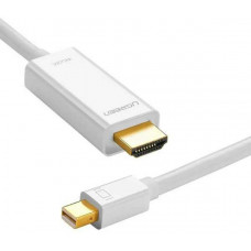 Cáp Mini DisplayPort (Thunderbolt) to HDMI dài 3M độ phân giải 4K Ugreen 10453 chính hãng Màu Trắng