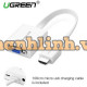 Bộ chuyển đổi thiết kế dẹp Micro USB HDMI ra VGA+3,5mm Audio model MM103 trắng Ugreen 40247