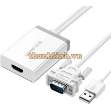 Bộ chuyển đổi VGA to HDMI model MM106 trắng 1cm trắng 1cm Ugreen 40235