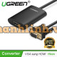 Bộ chuyển đổi VGA đực ra HDMI cái model MM110 đen 50CM Ugreen 40264