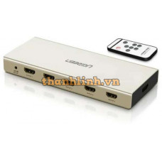 HDMI 5 x 1 Switch với 3,5mm + SPDIF model MM129 Zinc Alloy Ugreen 40370
