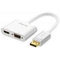 Bộ chuyển đổi DisplayPort ra HDMI và VGA model MM138 trắng Ugreen 40366
