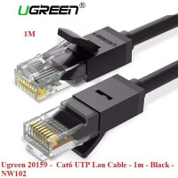 Cáp CAT6 UTP dẹp mạng LAN model đen 20M Ugreen 11221