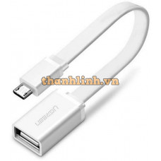 Cáp Micro USB OTG dẹp model US133 trắng 10CM Ugreen 10395