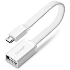 Cáp Micro USB OTG dẹp model US133 trắng 10CM Ugreen 10395