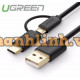 Cáp sạc USB ra Micro USB và Type-C dài 1m chính hãng Ugreen 30174