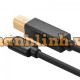Cáp mạ vàng USB Type-C đực ra USB 2.0 B đực model US152 đen 5M Ugreen 30183