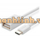 Cáp USB Type-C ra USB 2.0 cái model US154 trắng 15cm Ugreen 30176